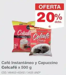 Makro Colcafé café instantáneo y capuccino oferta