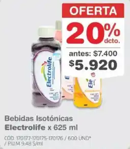 Makro Electrolife bebidas isotónicas oferta