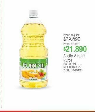 Jumbo Aceite vegetal puroil x 3.000 ml oferta