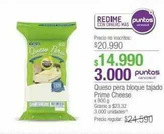 Jumbo Queso pera bloque tajado prime cheese x 900 g oferta