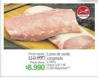 Jumbo Lomo de cerdo congelado x 500 g oferta