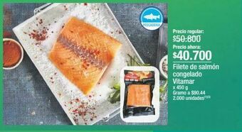 Jumbo Filete de salmón congelado vitamar x 450 g oferta