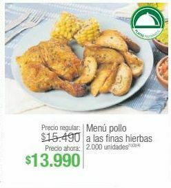 Jumbo Menú pollo a las finas hierbas oferta