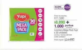 Jumbo Lonchera mega pack yupi x 30 unidades oferta