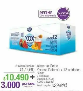 Jumbo Alimento lácteo yox con defensis x 12 unidades oferta