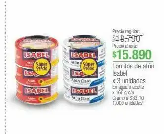 Jumbo Lomitos de atún isabel x 3 unidades oferta