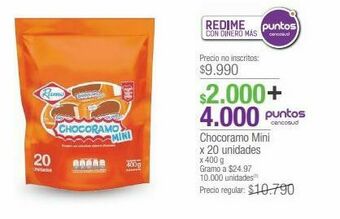 Jumbo Chocoramo mini x 20 unidades x 400 g oferta
