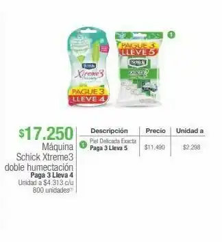 Jumbo Máquina $11.495 schick xtreme3 doble humectación oferta