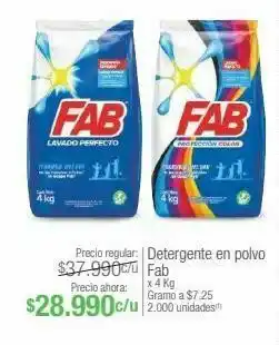 Jumbo Detergente en polvo fab x 4 kg oferta