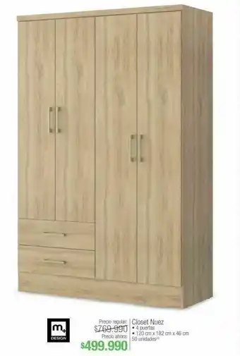 Jumbo Closet nuez oferta