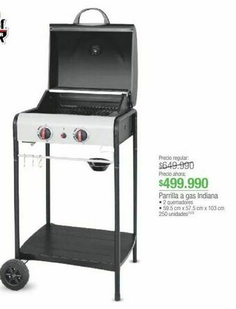 Jumbo Parrilla a gas indiana oferta