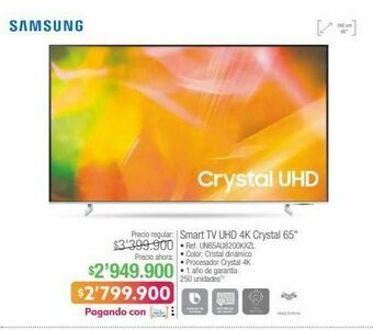 Jumbo Smart tv uhd 4k crystal 65" oferta