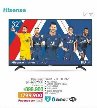 Jumbo Smart tv led hd 32" oferta