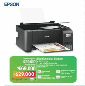 Jumbo Impresora epson multifuncional ecotank oferta