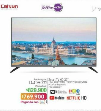 Jumbo Smart tv hd 32" oferta
