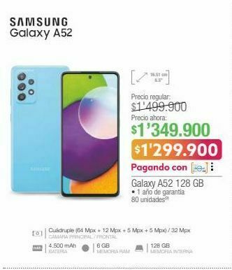 Jumbo Galaxy a52 128 gb oferta