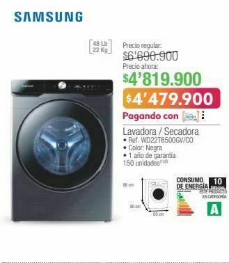 Jumbo Lavadora / secadora samsung oferta