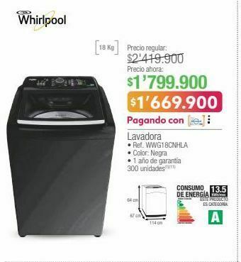 Jumbo Lavadora whirlpool oferta