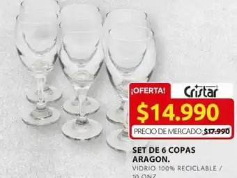 Ara Set de 6 copas aragon oferta