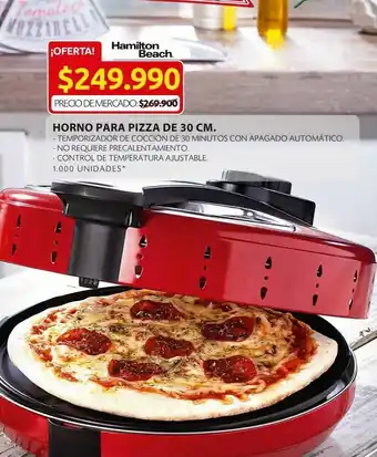 Ara Horno para pizza hamilton beach oferta