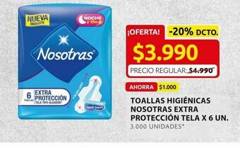 Ara Toallas higiénicas nosotras oferta