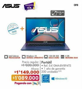 Metro Computador portátil asus oferta