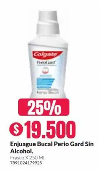 Droguería Alemana Enjuague Bucal Perio Gard Sin Alcohol frasco x 250 ml oferta