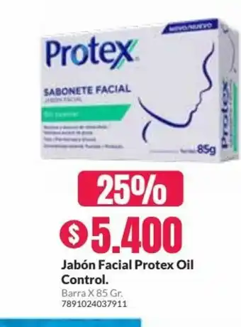 Droguería Alemana Jabon Facial Protex Oil Control Barra x 85gr oferta