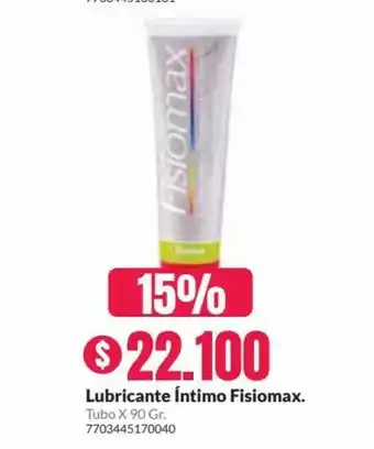 Droguería Alemana Lubricante Intimo Fisiomax Tubo x 90gr oferta