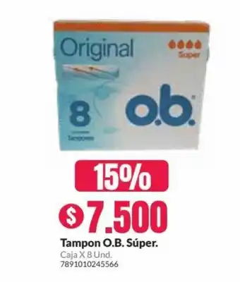Tampon O.B Super Caja x 8 und