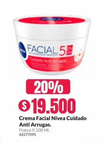 Crema Facial Nivea Cuidado Anti Arrugas 100 ml