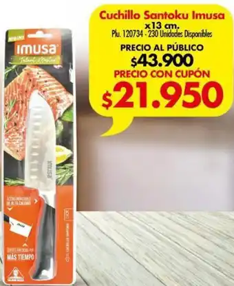Cuchillo Santoku Imusa x13cm