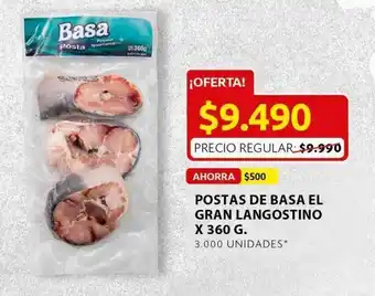 Ara Posta de basa el gran langostino x 360 g oferta