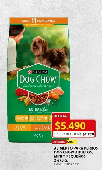 Ara Alimento para perros dog chow adultos, mini y pequeños x 675 g oferta