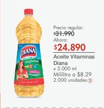 Metro Aceite vitaminas diana x 3.000 ml oferta