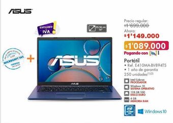 Metro Computador portátil asus oferta