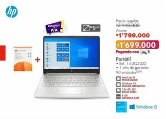Metro Computador portátil hp oferta