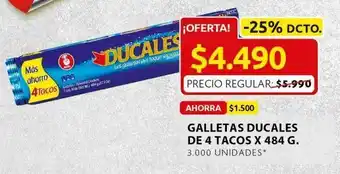 Ara Galletas ducales de 4 tacos x 484 g oferta