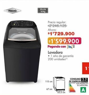 Metro Lavadora haceb oferta