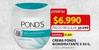 Ara Crema facial pond's biogidratante x 50 g oferta