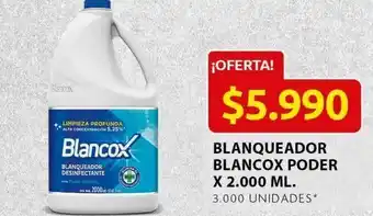 Ara Blanqueador blancox poder 2000 ml oferta