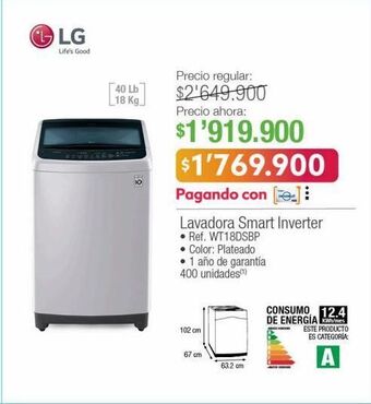 Jumbo Lavadora lg oferta