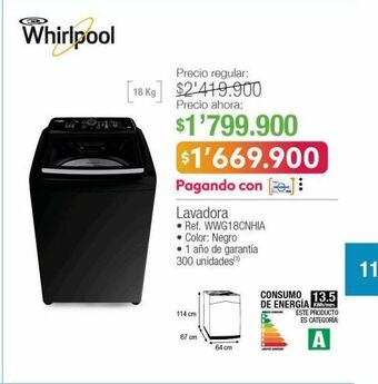Jumbo Lavadora whirlpool oferta