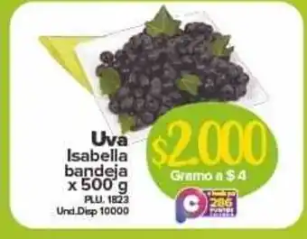 Super Inter Uva Isabella Bandeja x 500g oferta