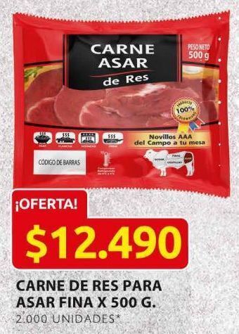 Ara Carne de res para asar fina 500g oferta