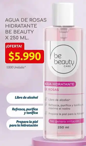Ara Agua de rosas hidratante be beauty 250ml oferta
