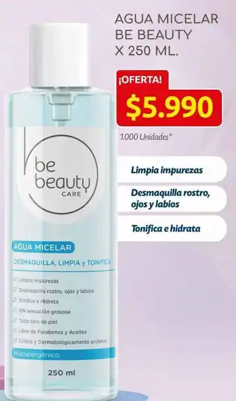 Ara Agua micelar be beauty 250ml oferta