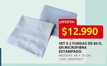 Ara Set x 2 fundas de 80g en microfibra estampado oferta