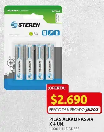 Ara Pilas alcalinas aa 4un oferta