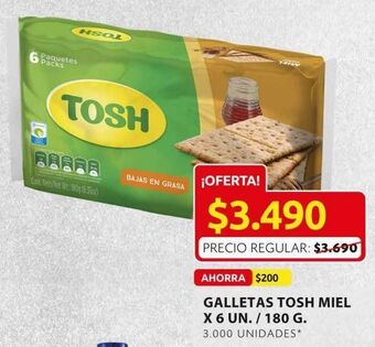 Ara Galletas tosh miel 6un oferta